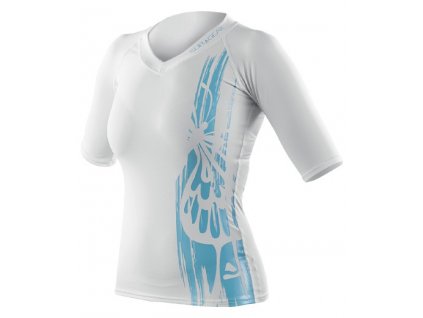 TRIČKO,TRIKO LYCRA,OCHRANA PROTI CHLADU A SLUNCI RASH GUARD WHITE MERMAID SUBGEAR DÁMSKÉ