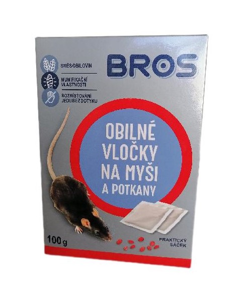 Levně BROS - obilné vločky na myši a potkany