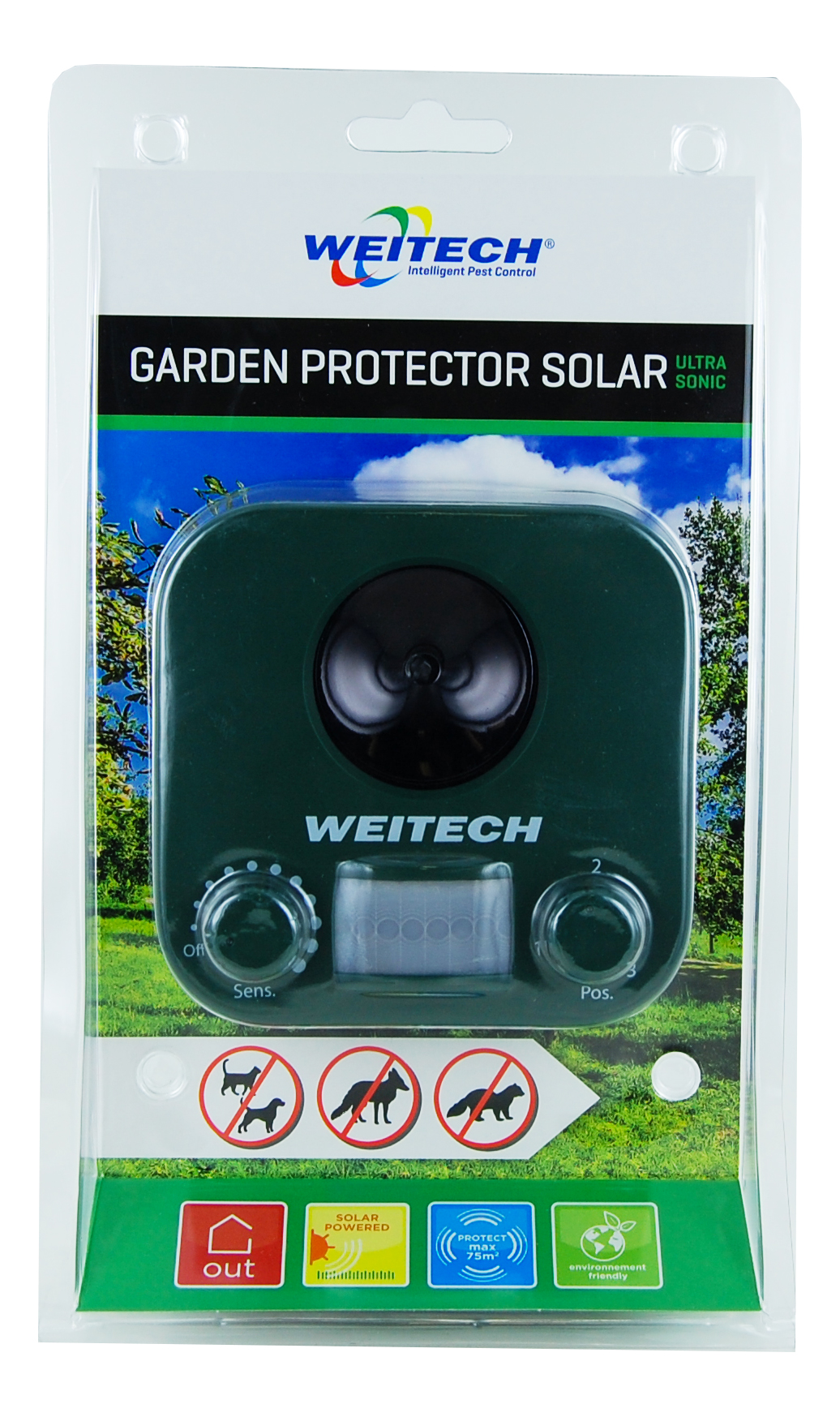 Levně Weitech WK 0053 Zahradní solární plašič psů, koček, kun