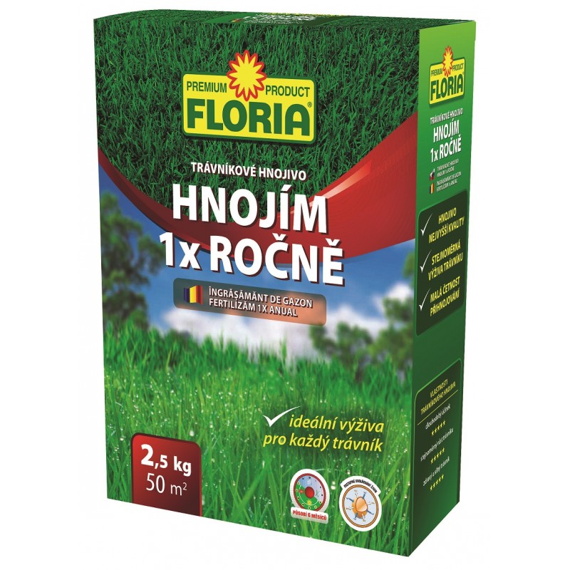 Levně AGRO CS a.s. Trávníkové hnojivo HNOJÍM 1X ROČNĚ 2,5 kg