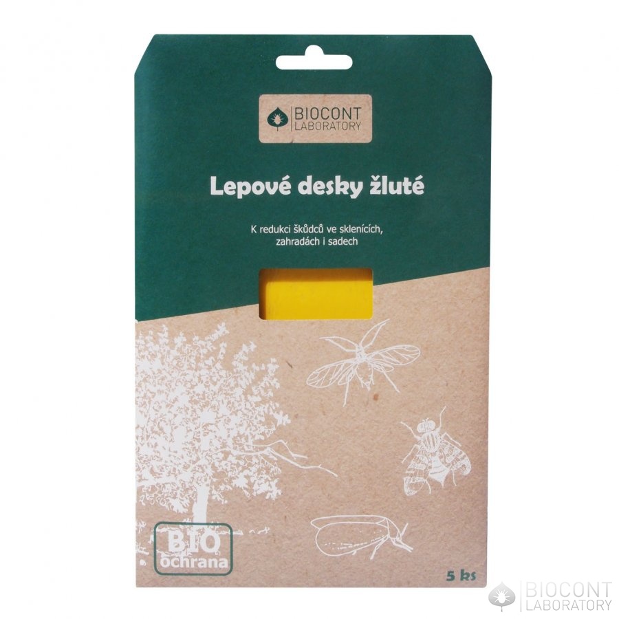 Levně Biocont Lepové desky ŽLUTÉ 5ks