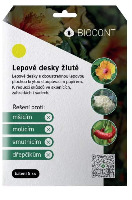 Levně Biocont Lepové desky ŽLUTÉ 5ks