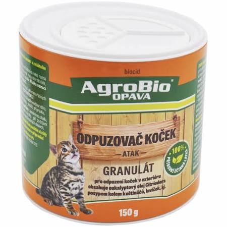 Levně AgroBio OPAVA ATAK Odpuzovač koček GRANULÁT 150g