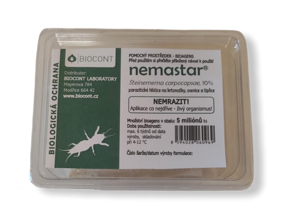 Biocont Nemastar - hlístice proti krtonožkám 5 miliónů Biologický prostředek