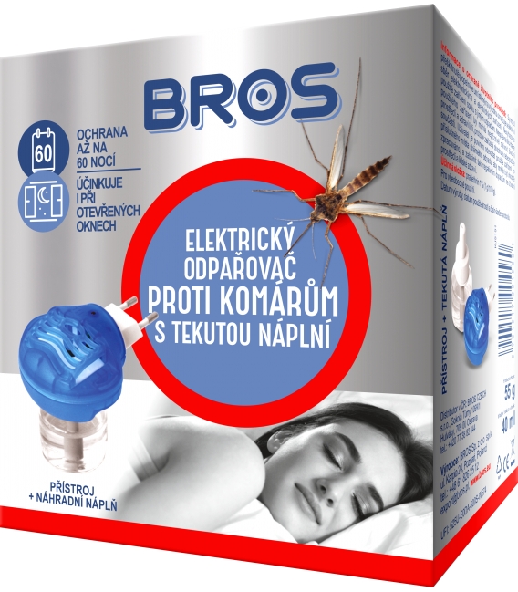 Levně Bros Elektrický odpařovač + tekutá náplň proti komárům