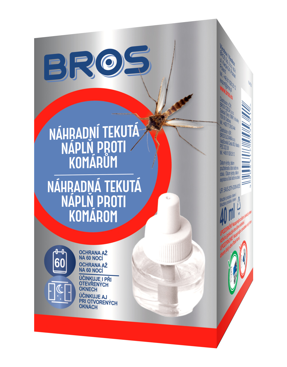 Levně Bros Náhradní náplň proti komárům do elektrického odpařovače