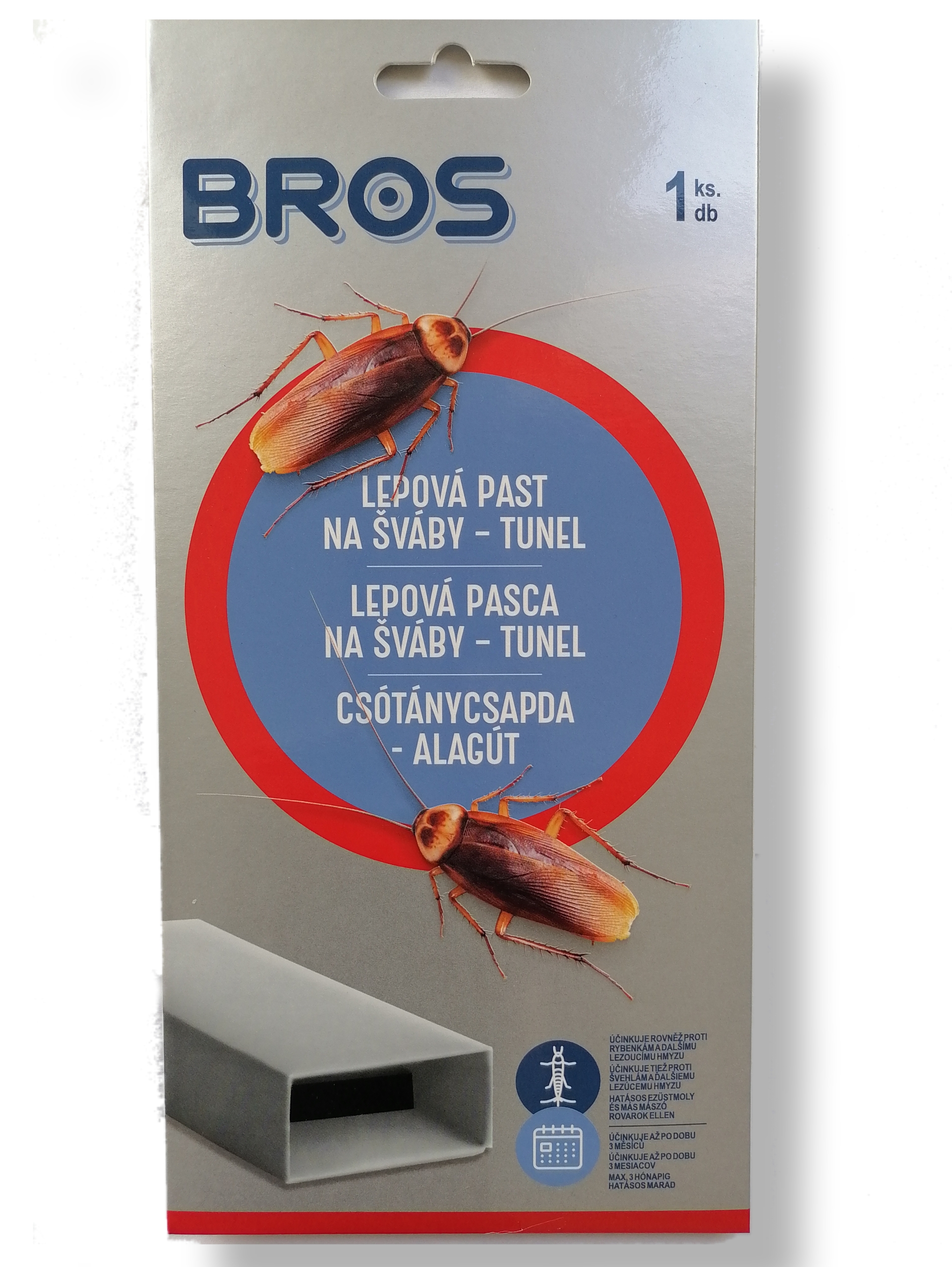Levně BROS Lepová past k odchytu švábů tunel