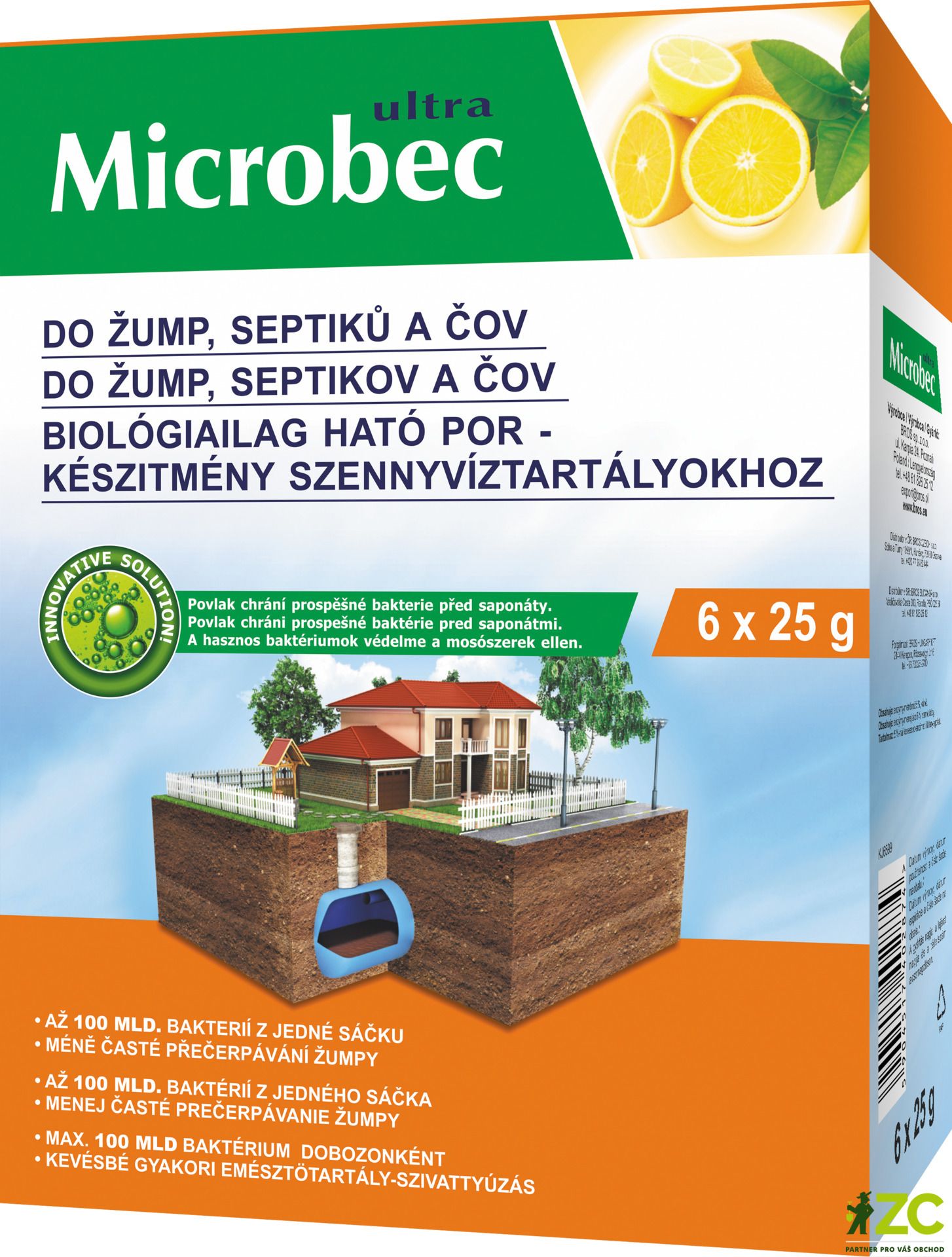 Levně BROS Microbec do žump a septiků 25g (6 ks)