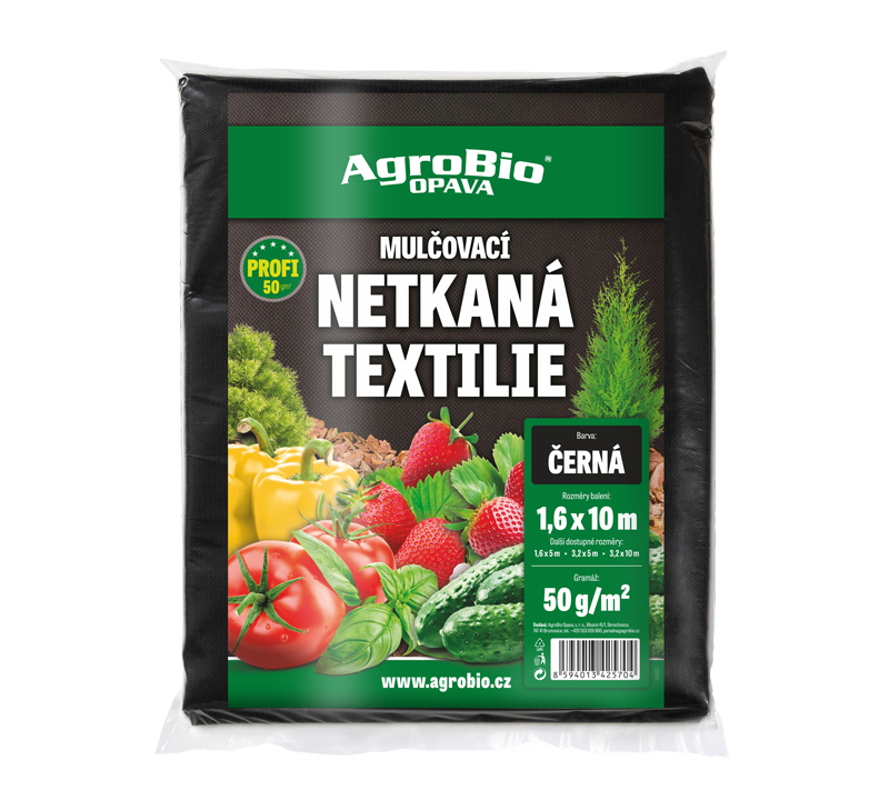 Levně AgroBio OPAVA Mulčovací netkaná textilie 50 g/m² 1,6x10 m