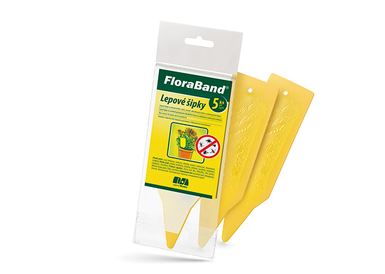 Levně FloraBand Žluté lepové šipky 5 ks