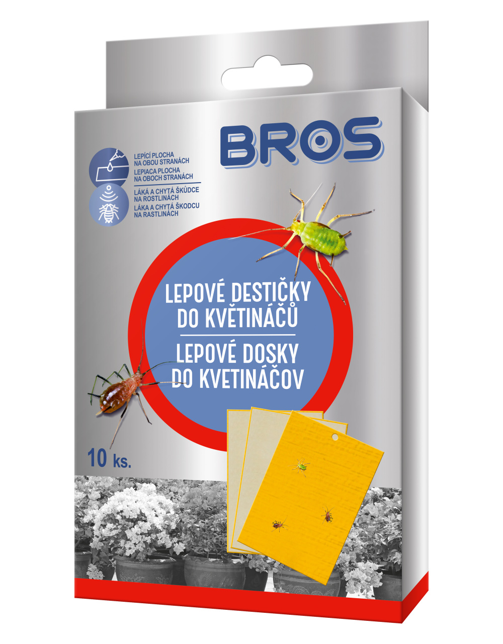 Levně BROS Odchytové lepové destičky do květináčů 10 ks