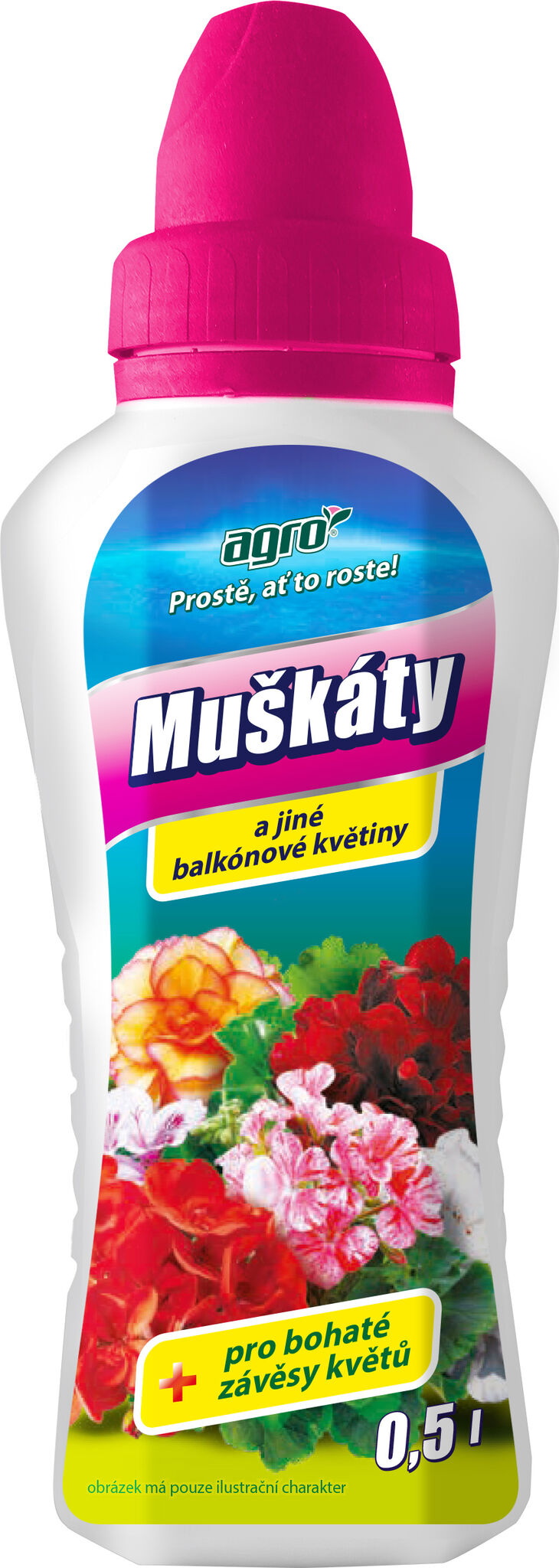 Levně AGRO CS a.s. Kapalné hnojivo pro muškáty a jiné balkónové květiny AGRO 0,5 l