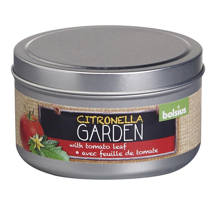 Levně Těsmat CZ Svíčka Bolsius Citronella Garden s rajčatovým listem