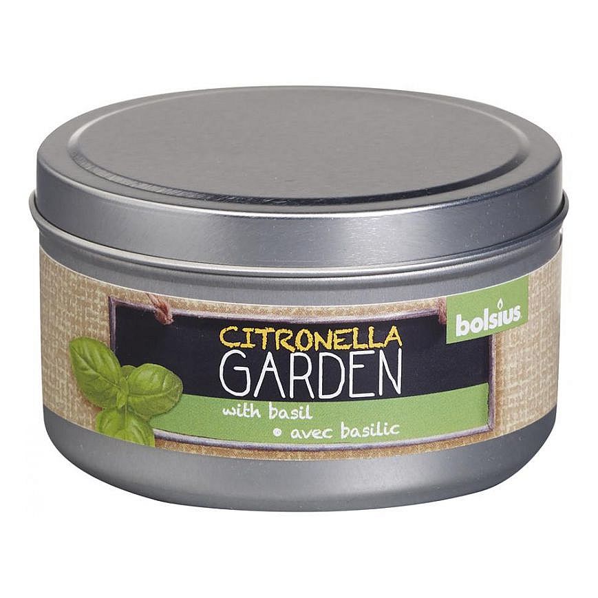 Levně Svíčka Bolsius Citronella Garden s bazalkou