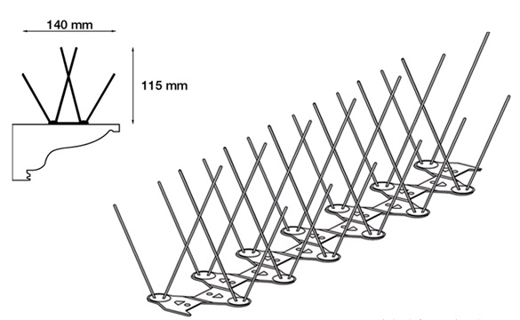 Levně Samura s.r.o. Hroty proti holubům Ecopic E4
