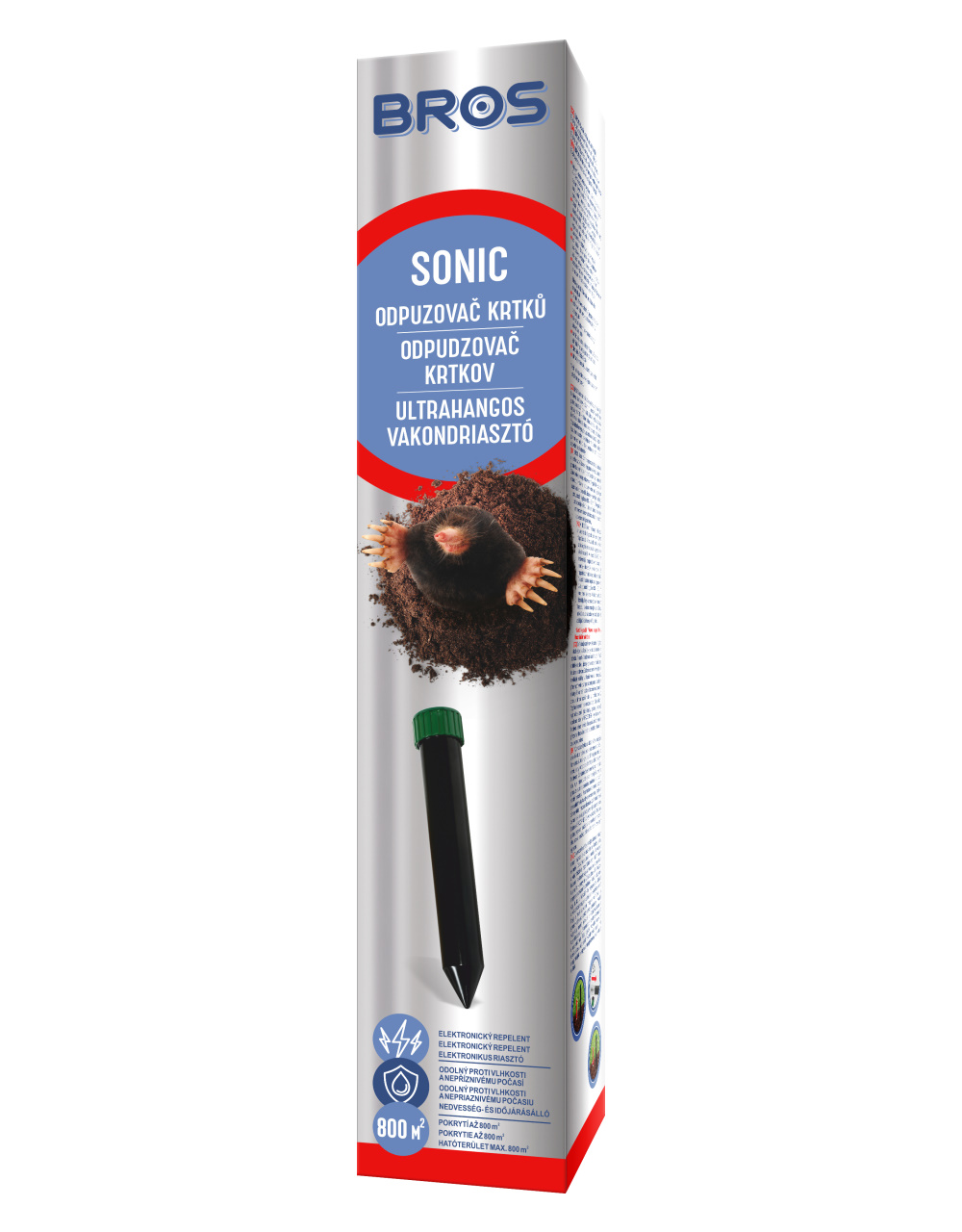 Levně Bros Sonic odpuzovač krtků