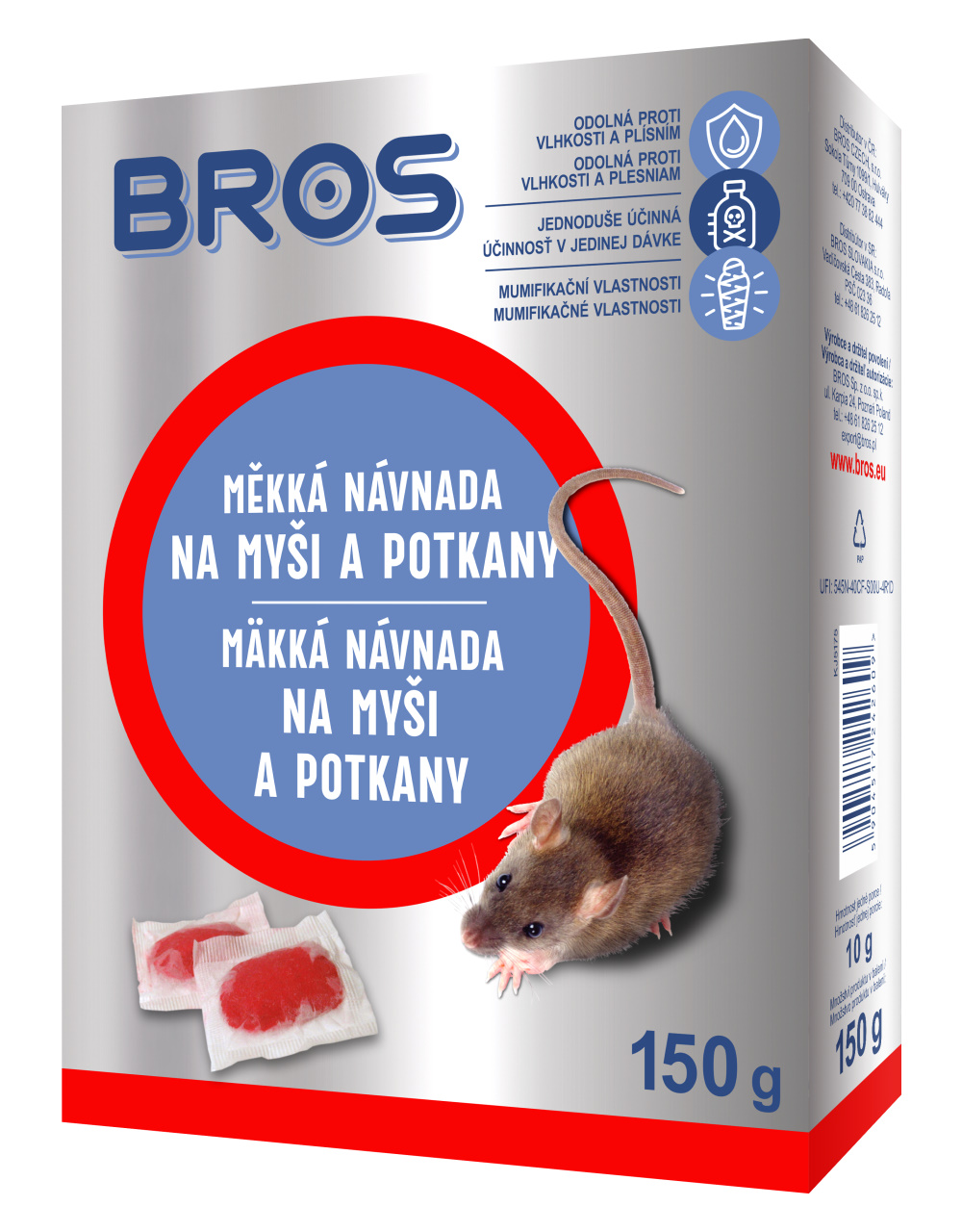Levně Bros - měkká návnada na myši a potkany
