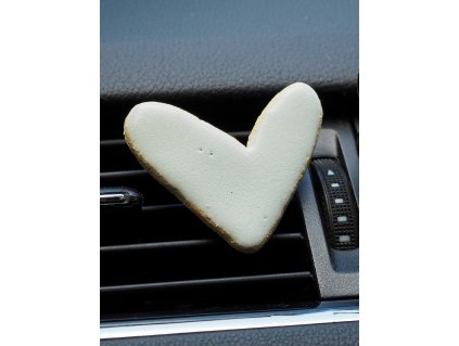 Dekorace do auta - Srdce mint