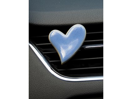 Dekorace do auta - Srdce modrý šeřík