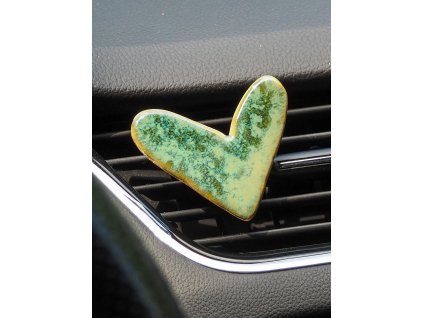 Dekorace do auta - Srdce tyrkysové