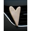 Dekorace do auta - Růžové protáhlé srdce