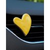 Dekorace do auta - Srdce butter yellow