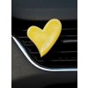 Dekorace do auta - Srdce butter yellow