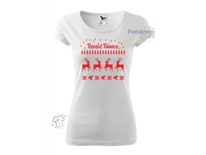 damske tricko vesele vanoce svetr se sobem 2