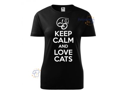 damske tricko keep calm and love cats 5