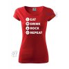 damske triko eat drink rock repeat 4