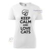damske tricko keep calm and love cats