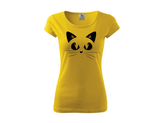 Tričko s kočkou 308 žluté