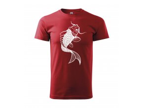 Tričko na ryby 180 červené