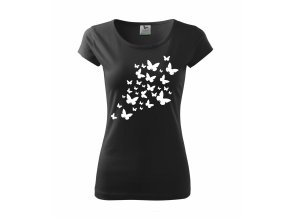 Tričko s Motýly 020 černé
