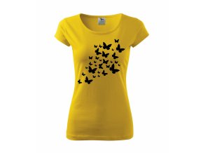 Tričko s Motýly 020 žluté
