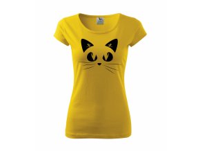 Tričko s kočkou 308 žluté