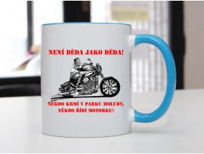 děda motorkář hrnek