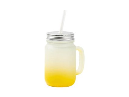23300 sklenice mason jar 350 ml matna zluty gradient