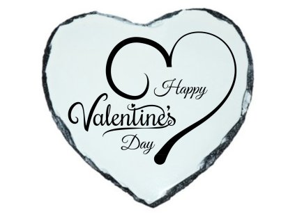 Valentýnský žulový fotokámen srdce