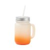 23304 sklenice mason jar 350 ml matna oranzovy gradient