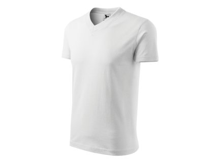 V-neck Tričko unisex (Velkost S, Farba biela)