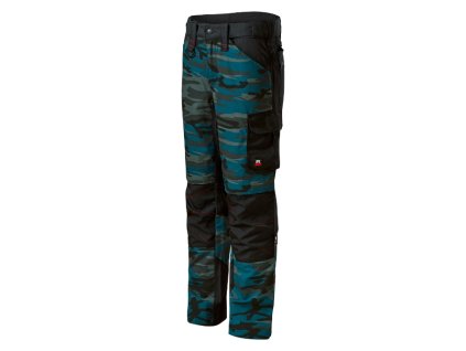 Vertex Camo Pracovné nohavice pánske (Velkost 56, Farba camouflage petrol)