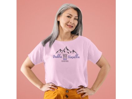 t shirt mockup featuring a senior woman posing at a studio 40321 r el2(1)