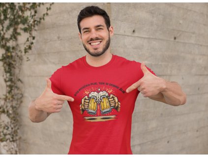 mockup of a muscular man pointing at his t shirt 28519(3)