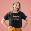 t shirt mockup featuring a senior woman posing at a studio 40321 r el2(1)