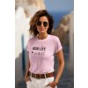 ai generated mockup of a woman wearing a round neck tee and sunglasses m39550(2)