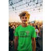 ai generated mockup of a happy man wearing a t shirt in a music festival m35827(3)