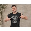 mockup of a muscular man pointing at his t shirt 28519(4)