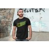 t shirt mockup of a man posing in front of a graffiti wall 28200(5)