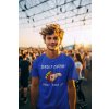 ai generated mockup of a happy man wearing a t shirt in a music festival m35827(2)